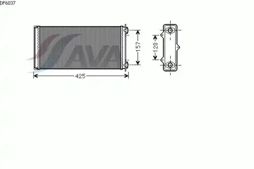 Радиатор печки AVA DF6037