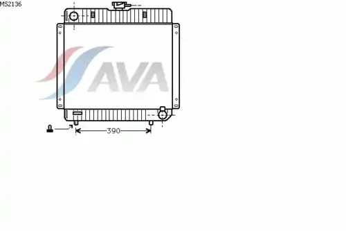 Радиатор системы охлаждения двигателя AVA MS2136