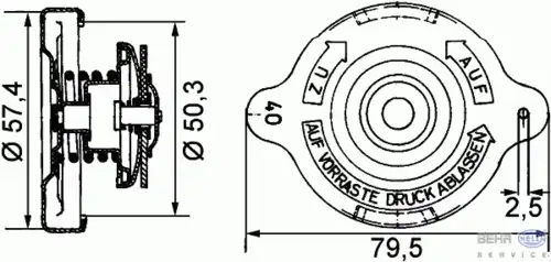 Крышка радиатора BEHR 8MY 376 742-161