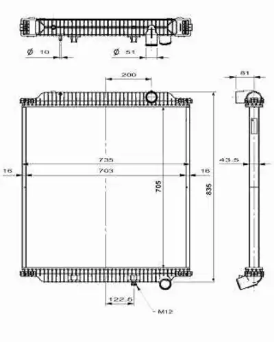 Радиатор кондиционера (конденсатор) NRF 509798