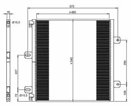 Радиатор кондиционера (конденсатор) NRF 35901