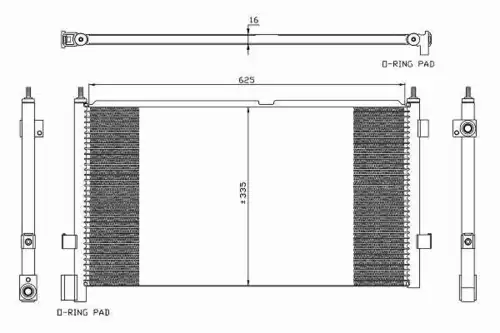 Радиатор кондиционера (конденсатор) NRF 35591