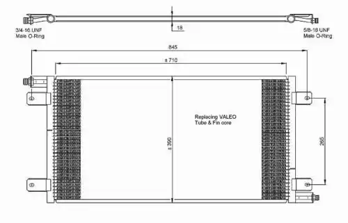 Радиатор кондиционера (конденсатор) NRF 35572