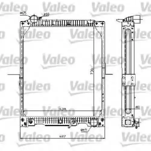 Радиатор системы охлаждения двигателя VALEO 732993