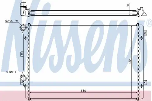 Радиатор кондиционера (конденсатор) NISSENS 65279