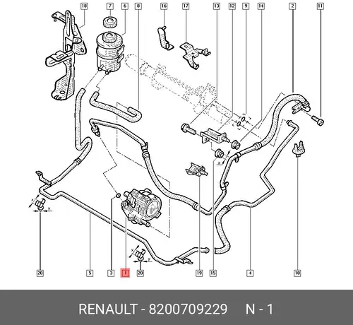 Насос гидроусилителя руля RENAULT 8200709229