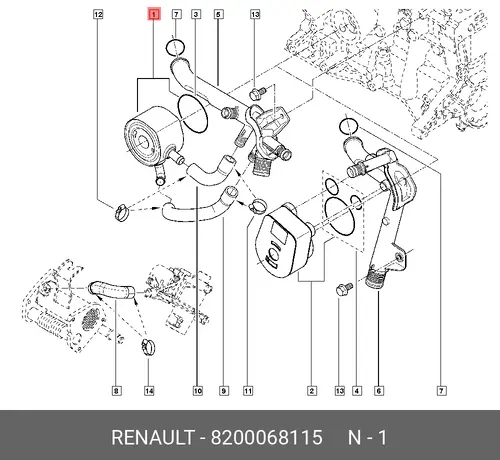 Масляный радиатор RENAULT 8200068115