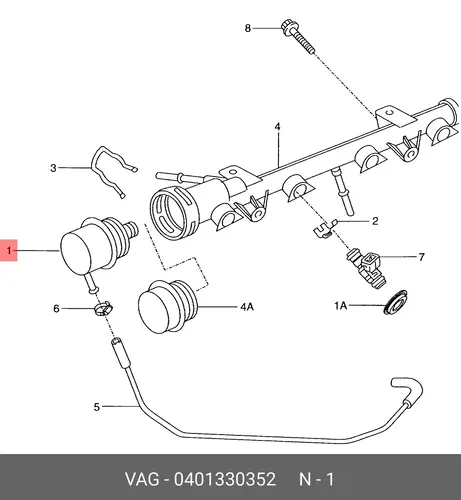 регулятор давления топл.\Opel Astra <05 040 133 035 2 VAG