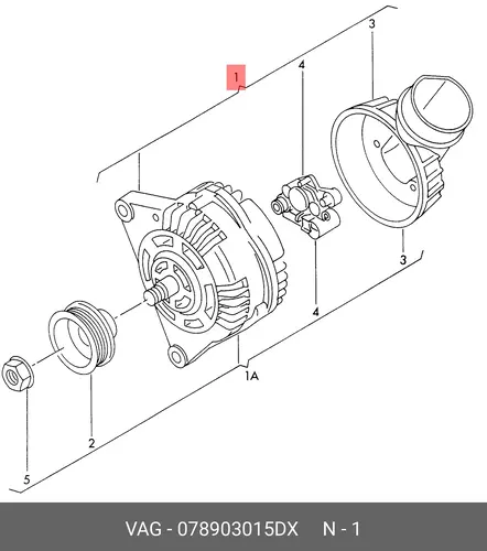 генератор Audi 078 903 015 DX VAG