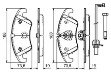 Тормозные колодки дисковые передняя ось BOSCH 0 986 494 201