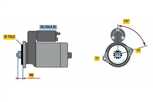 Стартер BOSCH 0 001 123 044
