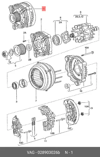 Генератор VAG 028 903 026 B