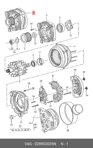 Генератор VAG 028 903 026 N