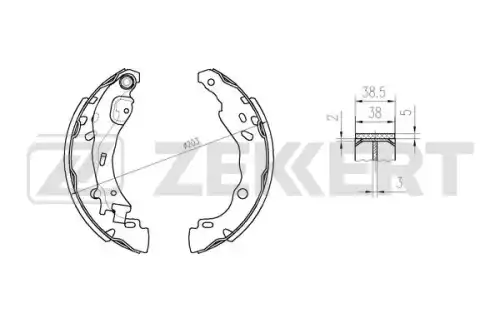 Тормозные колодки дисковые ZEKKERT BK-4365