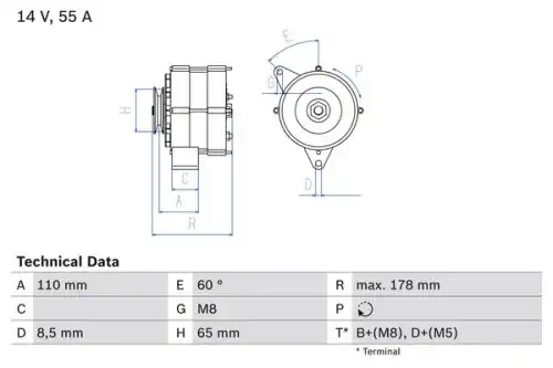 Фильтр масляный BOSCH 0 986 034 220