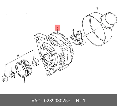 генератор MB 028 903 025 E VAG