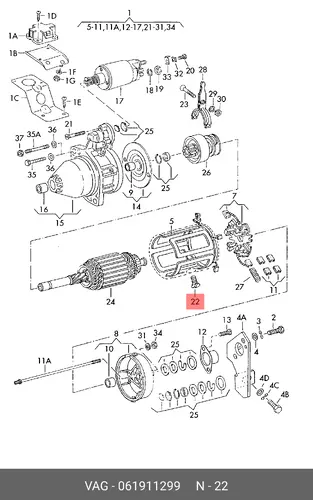 Болт 061 911 299 VAG