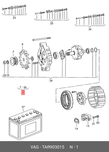 Генератор VAG TAR 903 015