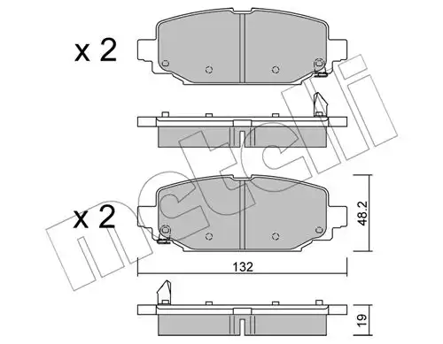 Тормозные колодки дисковые METELLI 22-1210-0