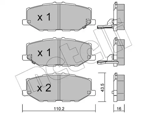Тормозные колодки дисковые METELLI 22-1215-0
