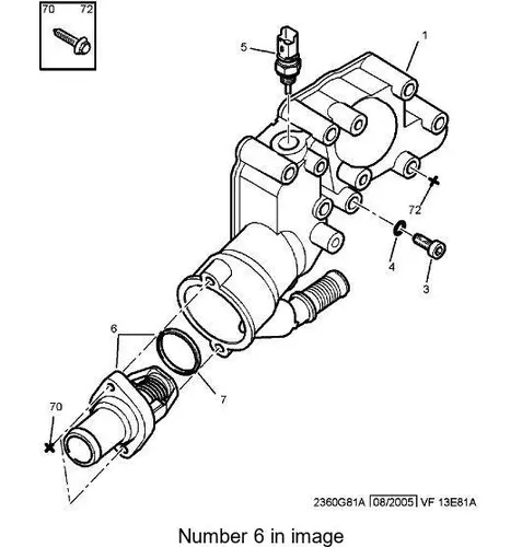 Термостат системы охлаждения PSA 1336 Q1