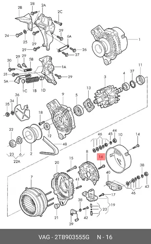 Болт 2TB 903 555 G VAG