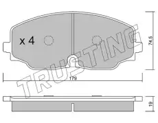 Тормозные колодки дисковые TRUSTING 1171.0