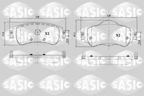 Тормозные колодки дисковые SASIC 6210066