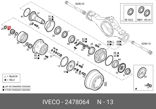 штифт редуктора ! M10x21 \ Iveco EuroTrakker/Cursor 2478064