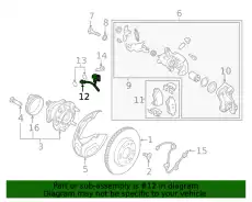 Hose - rear wheel, rh 58738G2300 HYUNDAI