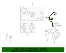 Hose - brake front, rh 5873239900 HYUNDAI