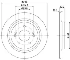 Тормозной диск NISSHINBO ND6117K