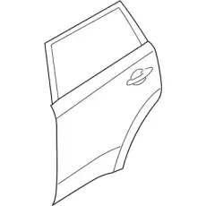 Panel assy - rear door, lh 77003G5000 KIA