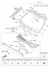 Стекло-лобовое 86111D4110 KIA