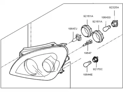 Фонарь габаритный KIA 921021D033