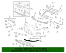 PANEL,FRT BPR VAL(ANTHRACITE) 13415638 BUICK