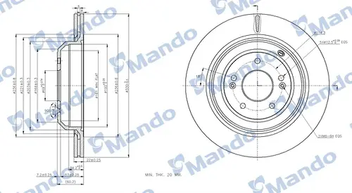 Тормозной диск MANDO MBC030290