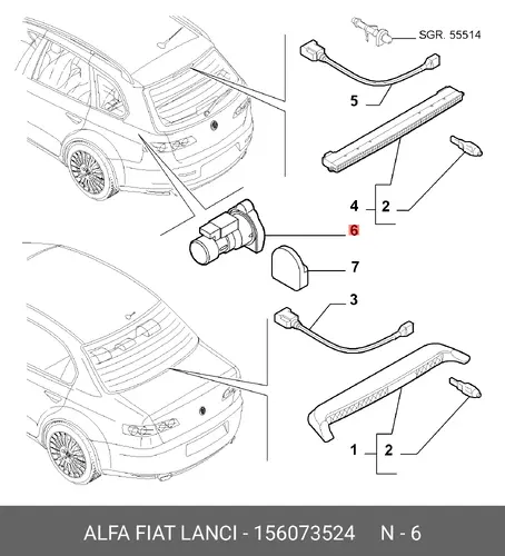 РОЗЕТКА 156073524 ALFA ROMEO