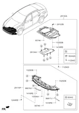 ЗАЩИТА ПОД БАМПЕР 29110D5000 HYUNDAI