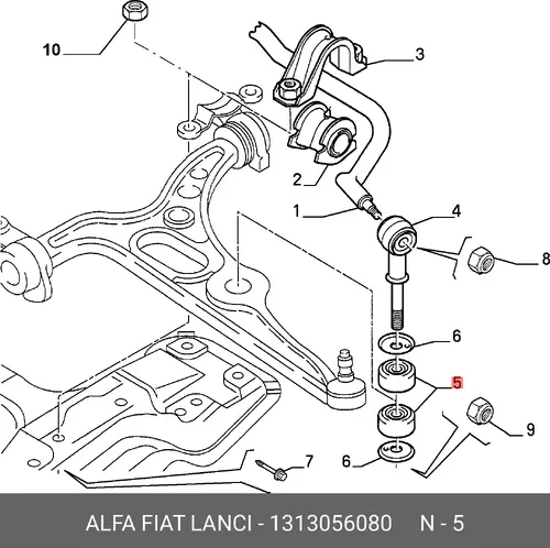 RUBBER PAD 1313056080 FIAT