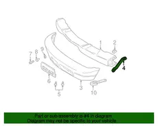 BRACE,FRT BPR IMP BAR 93382375 CHEVROLET