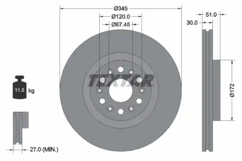 деталь \CADILLAC 92319305 TEXTAR