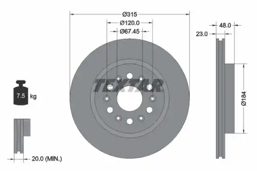 деталь \CADILLAC 92320903 TEXTAR