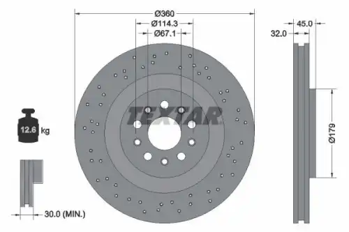 деталь \MASERATI 92328905 TEXTAR