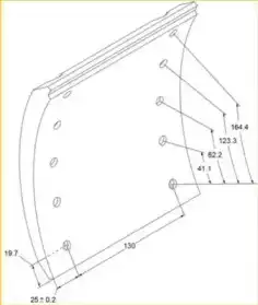 Тормозные колодки барабанные ABEX B4900170