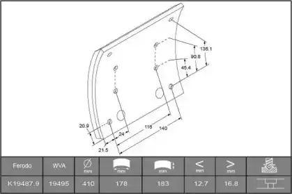 Тормозные колодки барабанные ABEX B2203153
