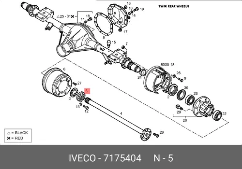 Фланец карданного вала IVECO 7175404