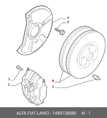 Тормозной диск FIAT 1489738080