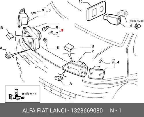 Фара FIAT 1328669080