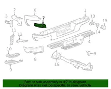 SUPPORT,RR BPR FASCIA(xKIT1) 22890966 CHEVROLET